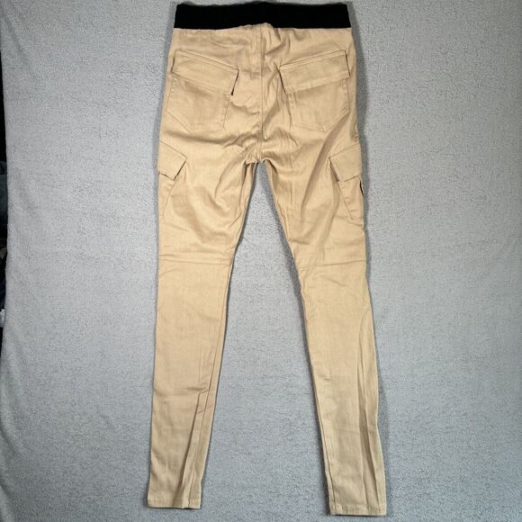 NWT MNML Cargo II Pants Women’s Size L Stretch Drawstring Tan Khaki - Picture 9 of 11